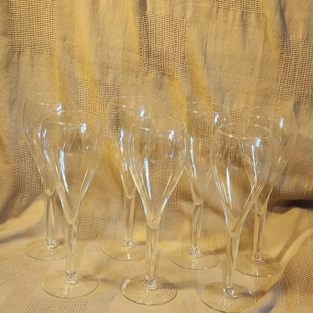 Tulip Champagne Wine Flute Toasting Glasses Set of 7
